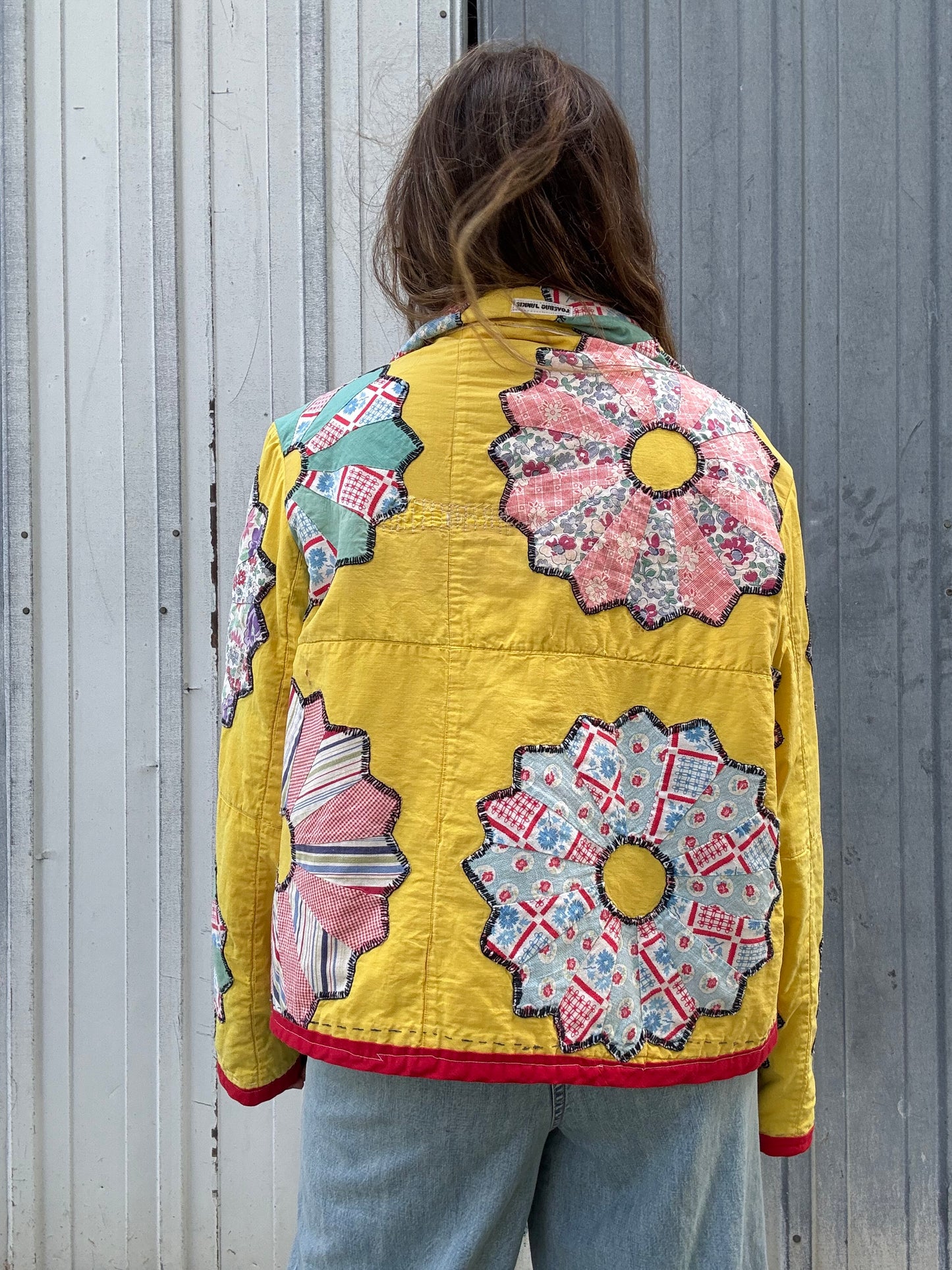 Yellow Dresden Quilt Jacket L/XL