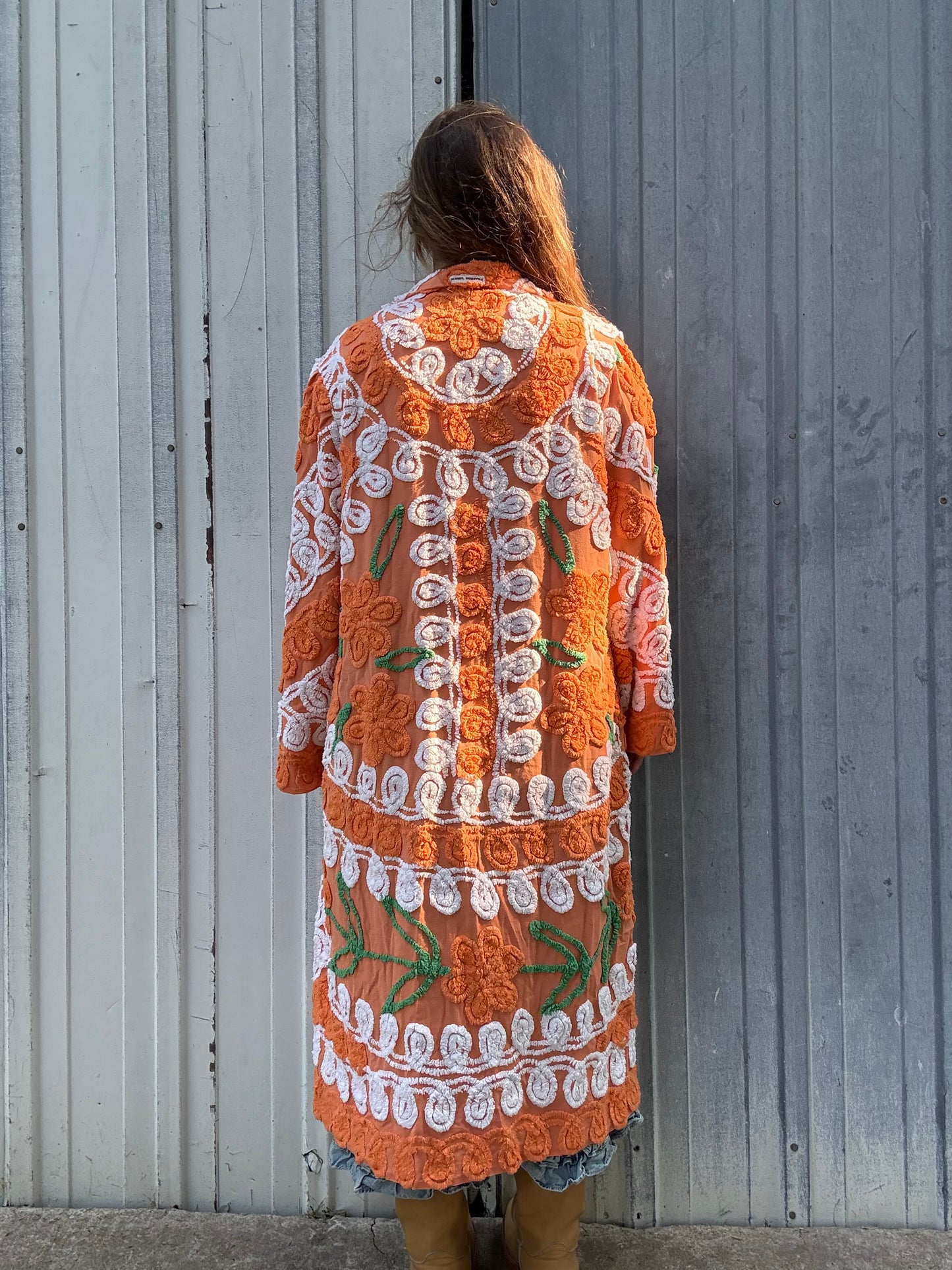 Orange Chenille Duster M/L
