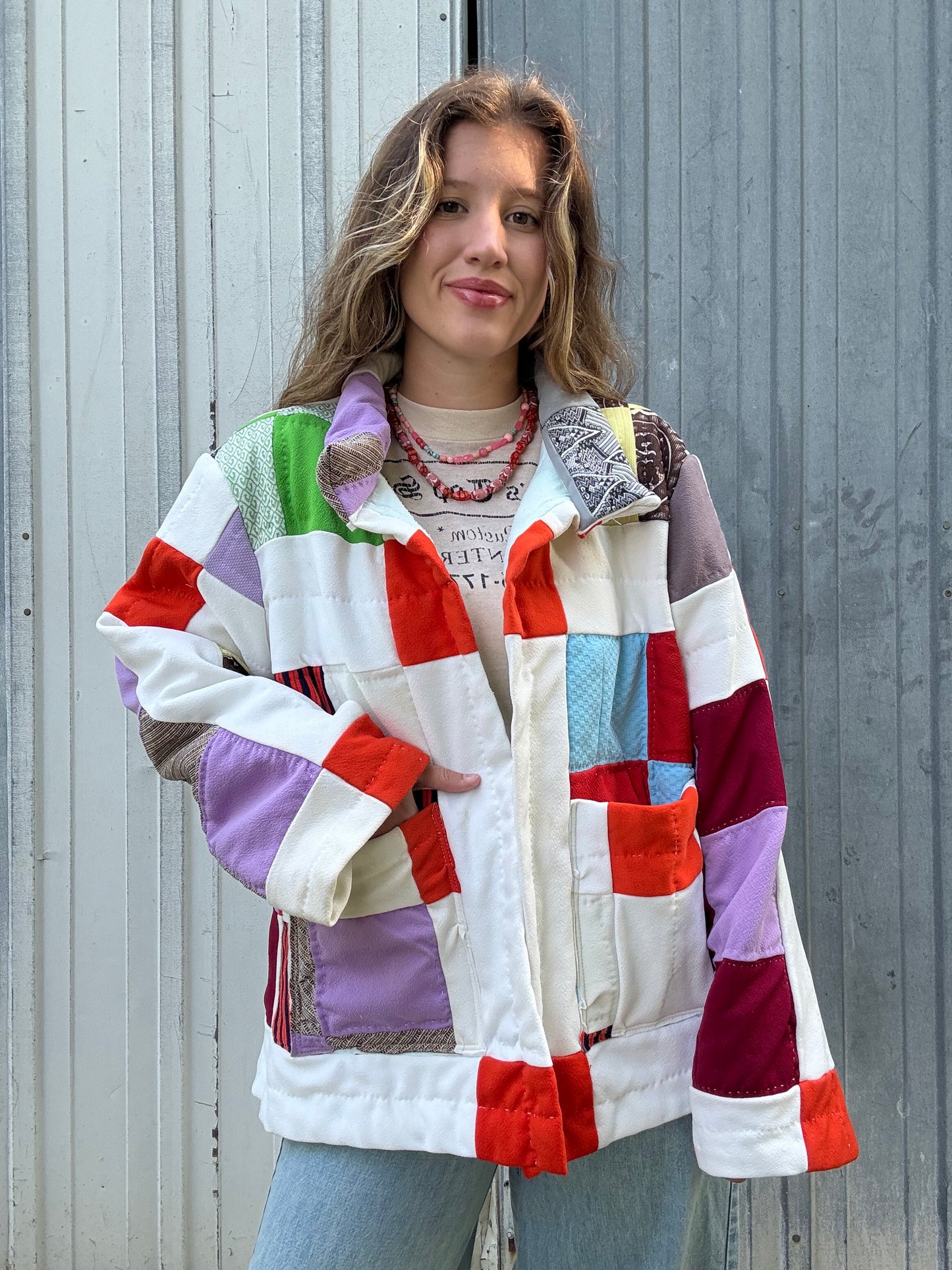 Bright Blocks Quilt Jacket L/XL
