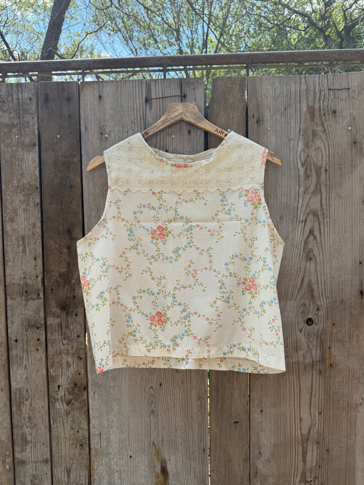 Ivory + Floral Top