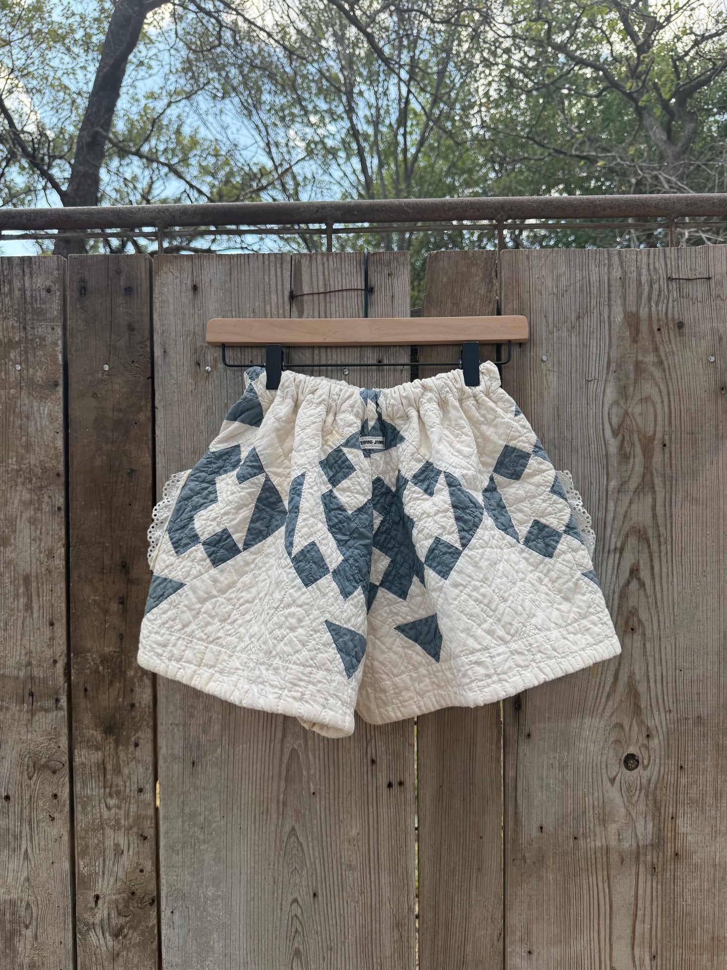 Denim + Lace Shorts