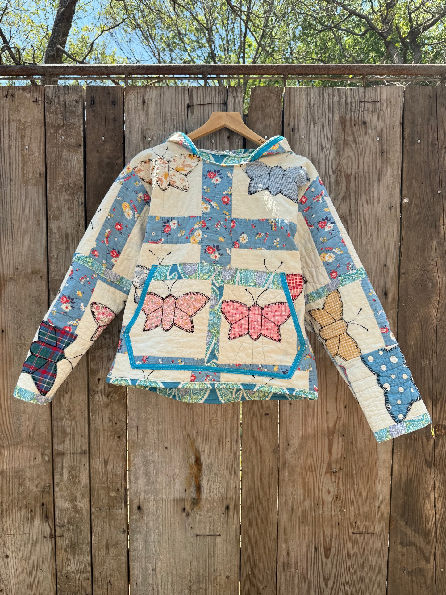 Blue Butterfly Hoodie M/L