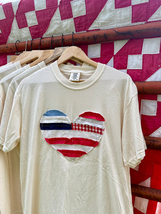 USA Heart Tee Large