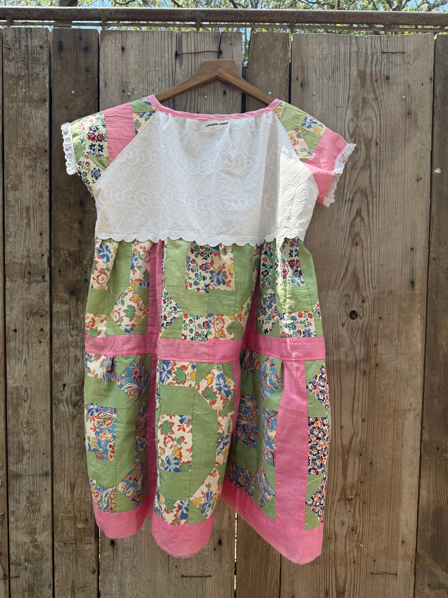 Pink + Green Babydoll Dress