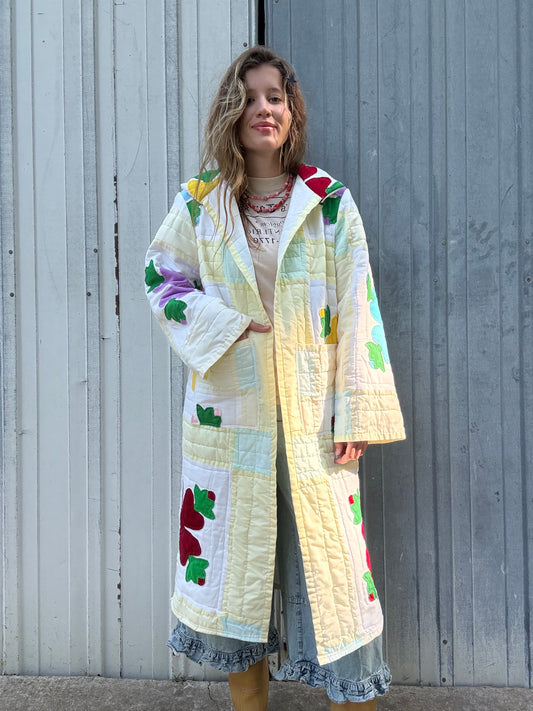 Floral Applique Duster M/L