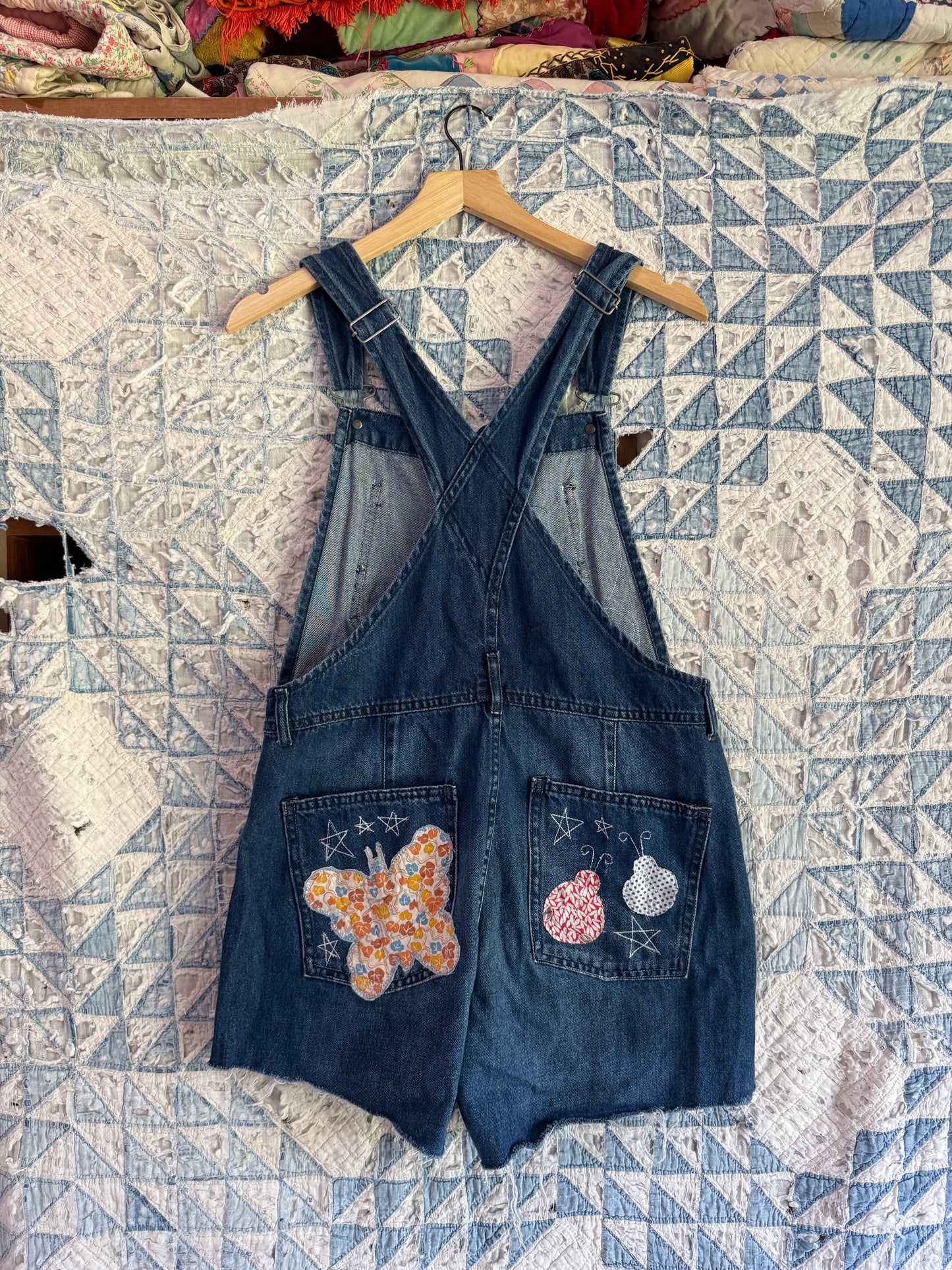 Denim Lovebug Shortalls