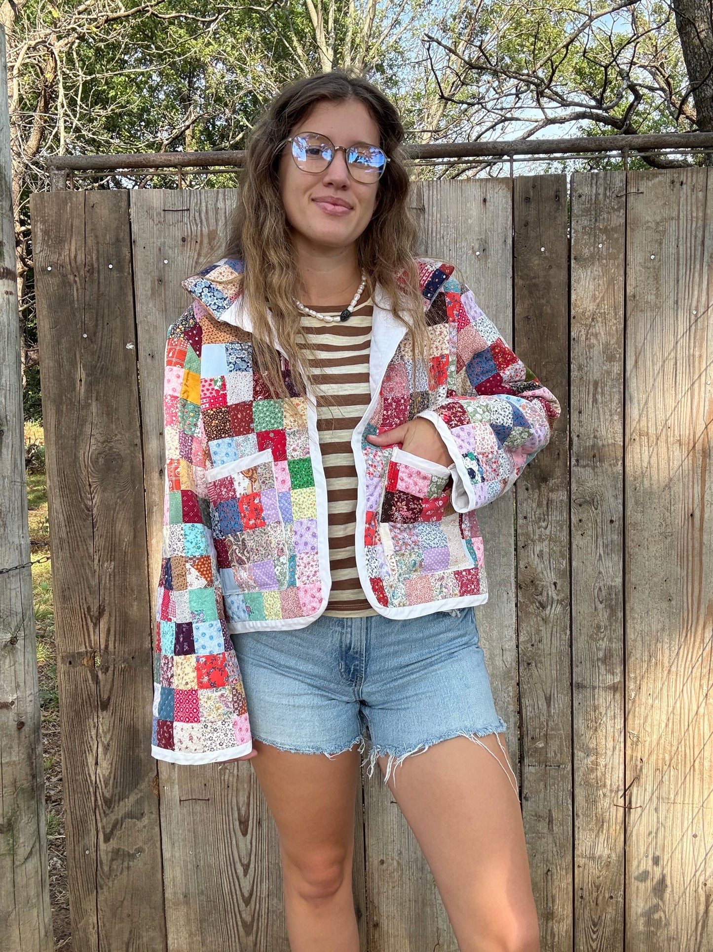 Autumn Patchwork Quilt Jacket M/L