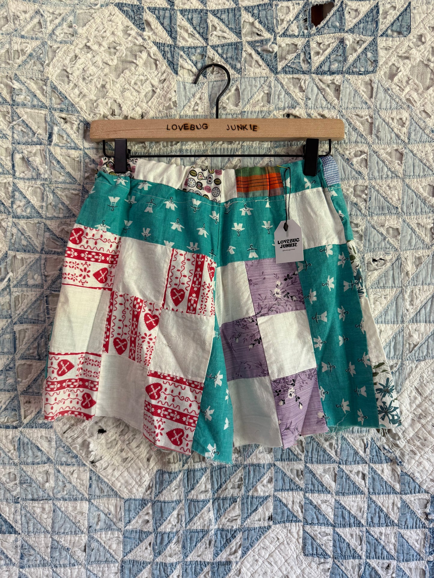 Patchwork Quilt Top Shorts