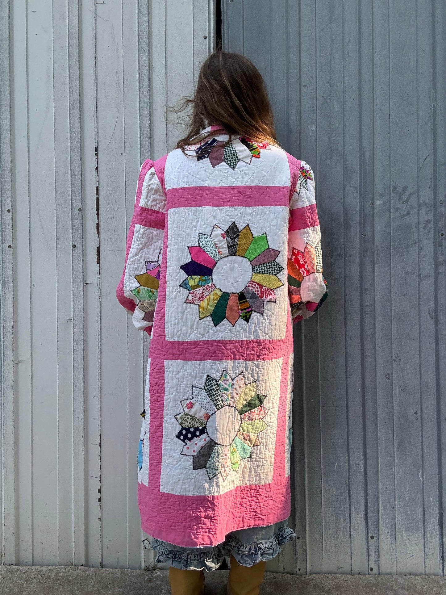 Pink Puff Sleeve Duster M/L