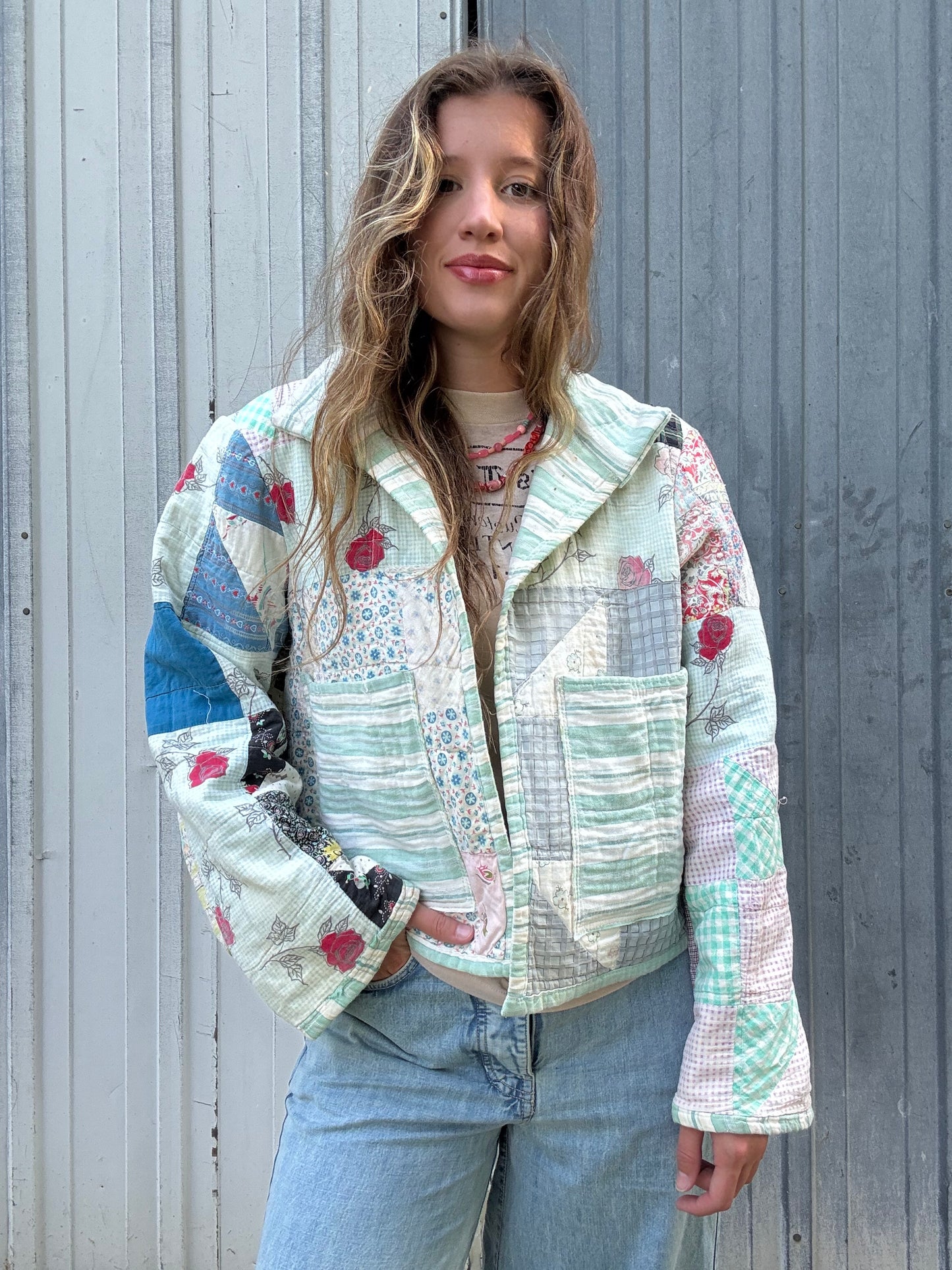 Seaside Stripes Quilt Jacket M/L