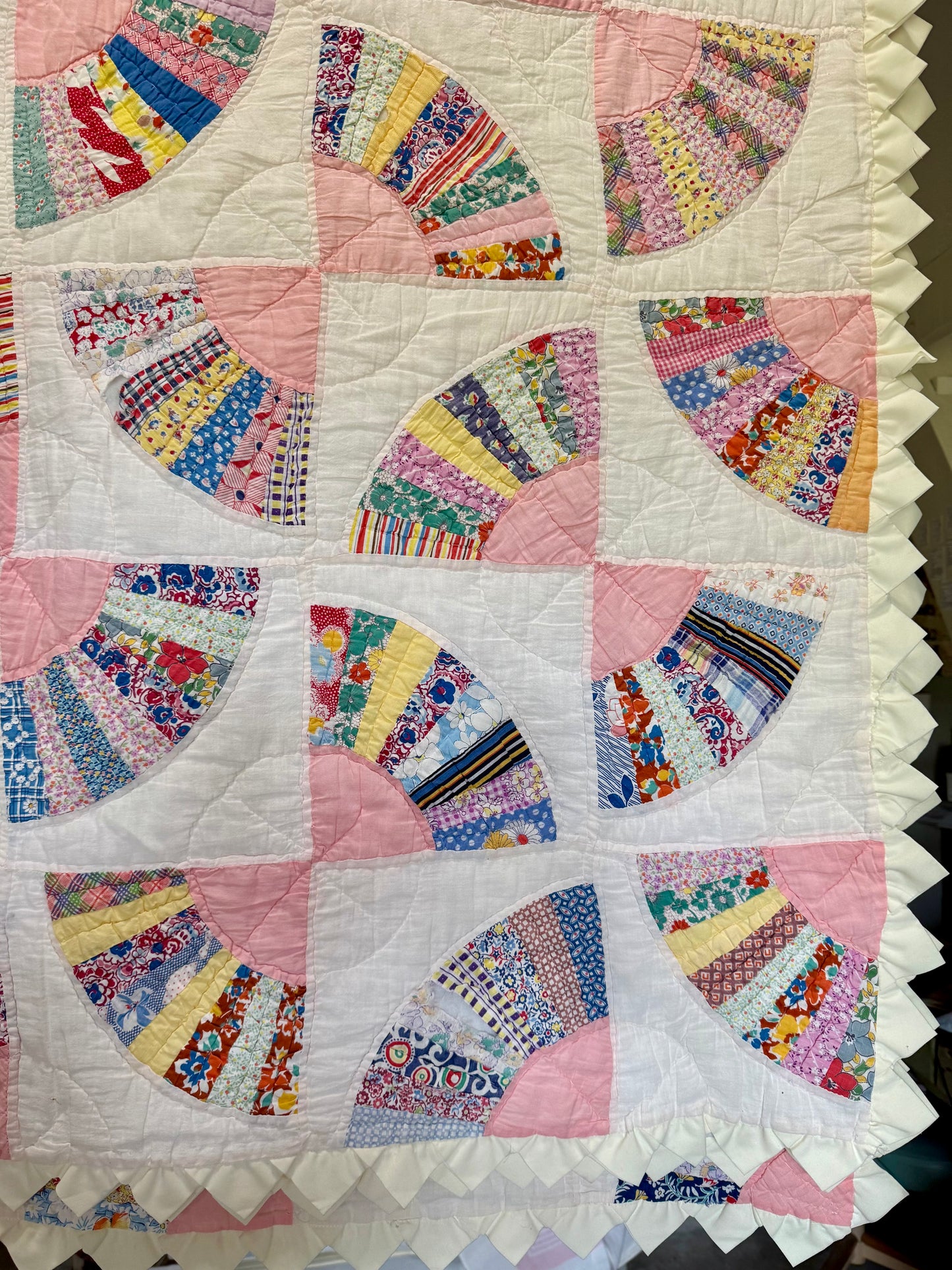 Feedsack Fan Quilt