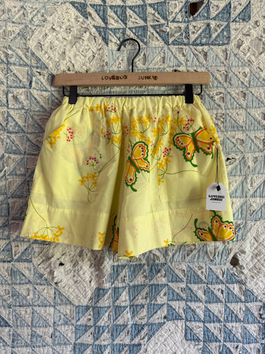 Yellow Butterfly Shorts